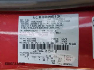 2006 Mercury Milan with VIN 3MEFM07Z56R607151, listed as a Copart auction lot 84704544 with 228,205 mi miles and Salvage title. Bid and sale history available at DreamBid. Image 12.