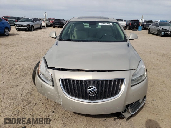 2012 Buick Regal Premium 1 with VIN 2G4GS5EK2C9142548, listed as a Copart auction lot 46497415 with 139,197 mi miles and Salvage title. Bid and sale history available at DreamBid. Image 5.