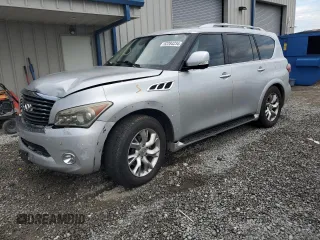 2011 Infiniti QX56 8-passenger with VIN JN8AZ2NC9B9301975, listed as a Copart auction lot 62284234 with 194,441 mi miles and Salvage Title. Bid and sale history available at carsss.com. Image 1.