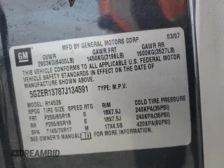 2007 Saturn Outlook XE z VIN 5GZER13787J134591, wystawiony jako Copart lot #54671305 z przebiegiem 315 017 mil mil oraz Szkody całkowita. Historia ofert i sprzedaży dostępna na DreamBid. Obrazek 13.