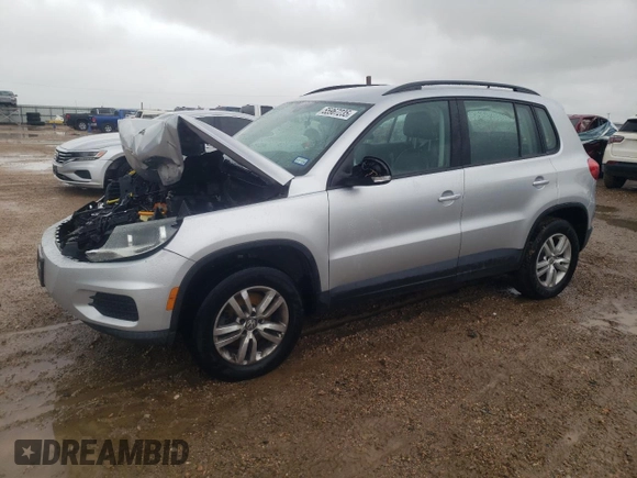 2016 Volkswagen Tiguan S z VIN WVGAV7AX0GW521572, wystawiony jako Copart lot #55967235 z przebiegiem 143 113 mil mil oraz Szkoda całkowita • Salvage title. Historia ofert i sprzedaży dostępna na DreamBid. Obrazek 1.