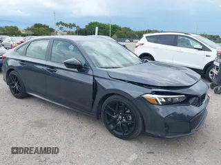 2025 Honda Civic Sport with VIN 2HGFE2F56SH546313, listed as a IAAI auction lot 41889296 with 4,768 mi miles and . Bid and sale history available at DreamBid. Image 1.