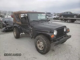 2002 Jeep Wrangler Sahara with VIN 1J4FA59S42P720513, listed as a Copart auction lot 47054805 with 190,922 mi miles and Salvage title. Bid and sale history available at DreamBid. Image 12.