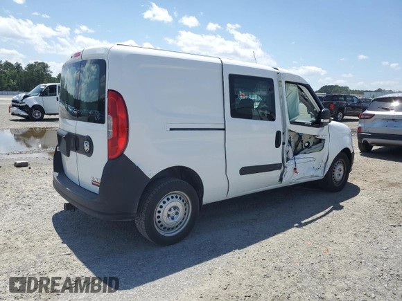 2020 Ram ProMaster City Cargo Tradesman with VIN ZFBHRFAB0L6P83014, listed as a Copart auction lot 57823935 with 58,429 mi miles and Salvage title. Bid and sale history available at DreamBid. Image 3.