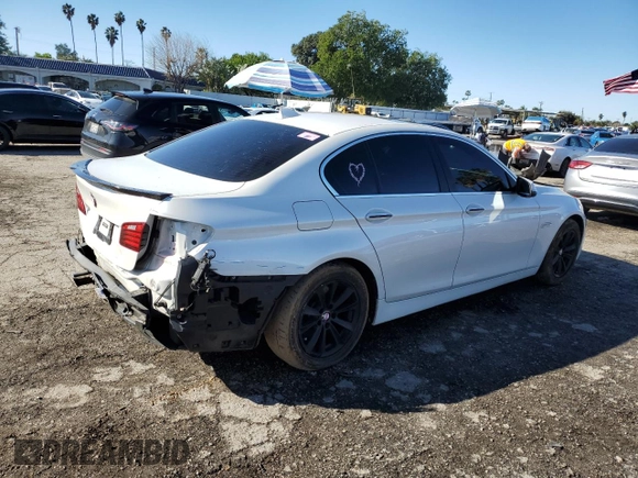 2014 BMW 5 Series 528i with VIN WBA5A5C56ED509725, listed as a Copart auction lot 47868615 with 109,344 mi miles and Salvage Title. Bid and sale history available at carsss.com. Image 3.