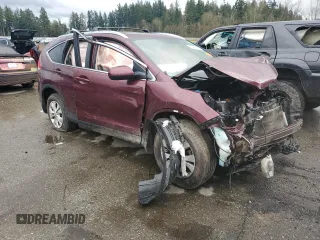 2013 Honda CR-V EX-L with VIN 5J6RM4H72DL018776, listed as a Copart auction lot 47852605 with Not Provided miles and Clean Title. Bid and sale history available at carsss.com. Image 4.