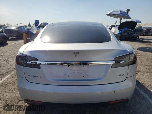 2016 Tesla Model S 90D with VIN 5YJSA1E2XGF155351, listed as a Copart auction lot 46700225 with 133,652 mi miles and Salvage Title. Bid and sale history available at DreamBid. Image 6.