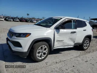 2025 Jeep Compass Sport with VIN 3C4NJDAN3ST515939, listed as a Copart auction lot 47130745 with 9,136 mi miles and Clean title. Bid and sale history available at DreamBid. Image 1.