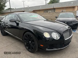 2014 BENTLEY CONTINENTAL GT SPEED with VIN SCBFC7ZAXEC094256, listed as a Copart auction lot 53997985 with 46,605 mi miles and Salvage Title. Bid and sale history available at DreamBid. Image 1.
