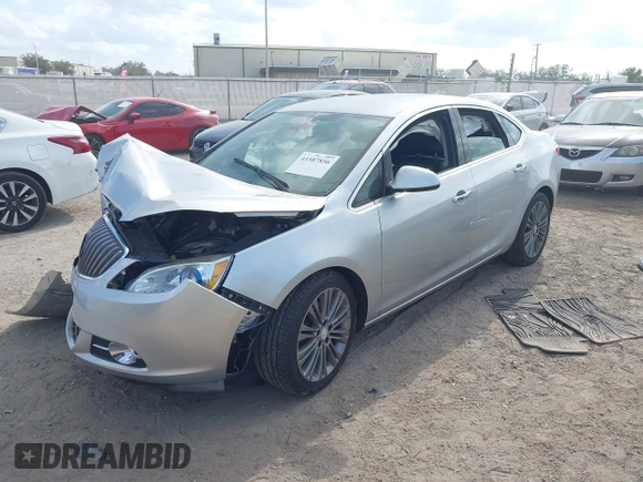 2013 Buick Verano Leather Group with VIN 1G4PS5SK8D4154082, listed as a IAAI auction lot 41587856 with 134,097 mi miles. Bid and sale history available at carsss.com. Image 2.