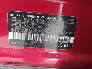 2019 Mitsubishi Eclipse Cross SE z VIN JA4AT5AA2KZ001126, wystawiony jako IAAI lot #41769653 z przebiegiem 65 699 mil mil oraz . Historia ofert i sprzedaży dostępna na DreamBid. Obrazek 9.