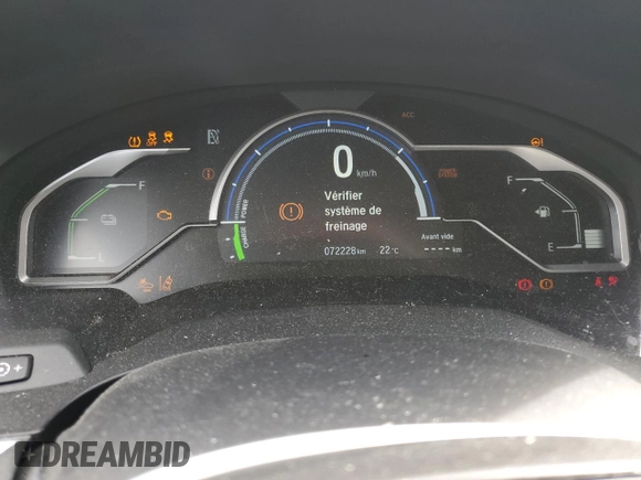 2018 Honda Clarity Plug-In Hybrid Touring with VIN JHMZC5F35JC800210, listed as a Copart auction lot 68122924 with 72,228 mi miles and Salvage Title. Bid and sale history available at carsss.com. Image 9.