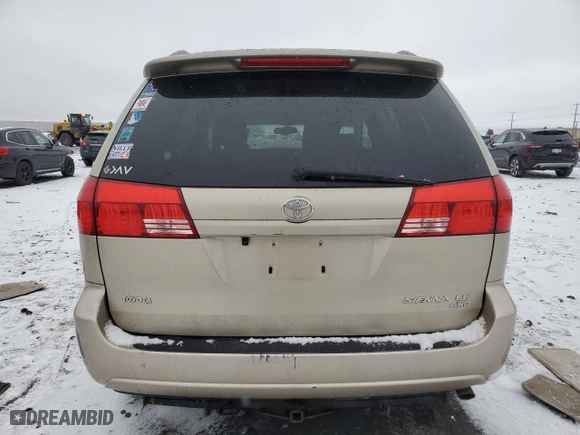 2004 Toyota Sienna LE with VIN 5TDBA23C04S012000, listed as a Copart auction lot 88129635 with 210,945 mi miles and Salvage Title. Bid and sale history available at carsss.com. Image 6.