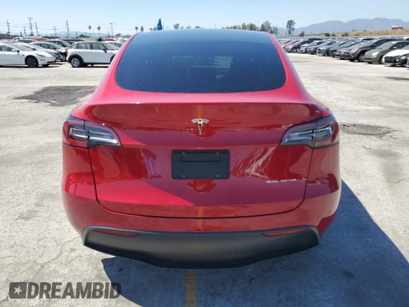 2021 Tesla Model Y Long Range with VIN 5YJYGDEE0MF217761, listed as a Copart auction lot 56525075 with 72,751 mi miles and Salvage Title. Bid and sale history available at DreamBid. Image 6.