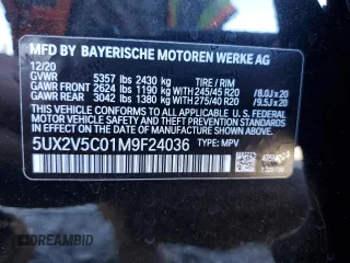 2021 BMW X4 M40i с VIN 5UX2V5C01M9F24036, выставлен на аукционе Copart как лот 74834364 с пробегом 38 185 миль миль и Списание • Salvage title. История ставок и продаж доступна на DreamBid. Изображение 13.