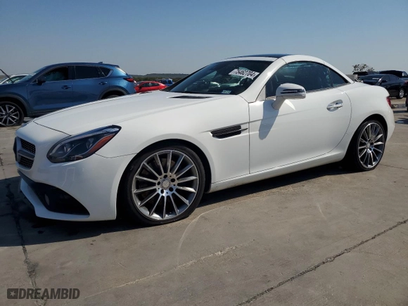 2017 Mercedes-Benz SLC with VIN WDDPK3JA0HF128528, listed as a Copart auction lot 75462704 with 24,423 mi miles and Salvage Title. Bid and sale history available at carsss.com. Image 1.