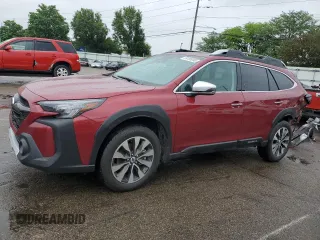 2025 Subaru Outback Touring с VIN 4S4BTAPC8S3202345, выставлен на аукционе Copart как лот 59158395 с пробегом 5 209 миль миль и Списание • Salvage title. История ставок и продаж доступна на DreamBid. Изображение 1.
