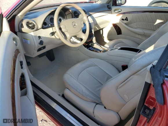 2006 Mercedes-Benz CLK-Class 5.0L with VIN WDBTK75G06T070481, listed as a Copart auction lot 80626804 with 113,385 mi miles and Salvage Title. Bid and sale history available at carsss.com. Image 8.