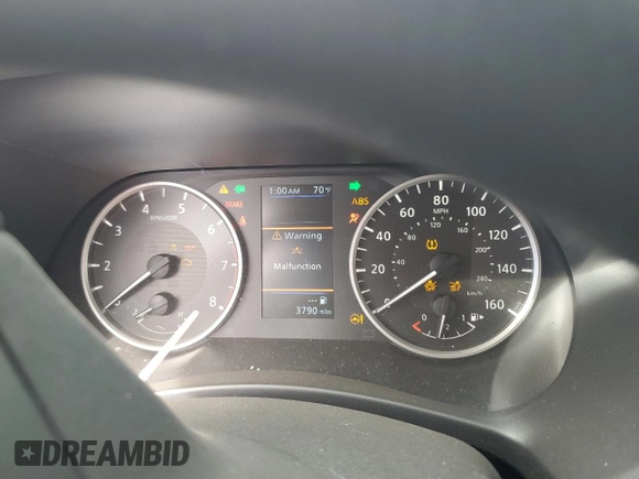 2025 Nissan Sentra S with VIN 3N1AB8BV0SY244572, listed as a Copart auction lot 43288725 with 3,790 mi miles and Salvage Title. Bid and sale history available at DreamBid. Image 9.