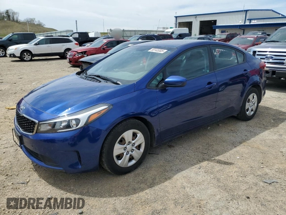 2017 Kia Forte LX with VIN 3KPFK4A78HE147872, listed as a Copart auction lot 55145305 with 76,877 mi miles and Non Repairable. Bid and sale history available at carsss.com. Image 1.