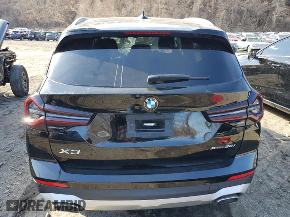 2023 BMW X3 xDrive30i with VIN 5UX53DP01P9R97895, listed as a Copart auction lot 47748745 with 18,193 mi miles and Salvage Title. Bid and sale history available at carsss.com. Image 6.