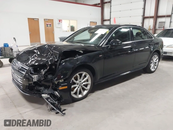 2019 Audi A4 Premium Plus with VIN WAUENAF48KA041431, listed as a IAAI auction lot 41977177 with 53,537 mi miles. Bid and sale history available at carsss.com. Image 2.