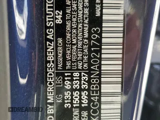 2022 Mercedes-Benz EQS 580 z VIN W1KCG4EB8NA021793, wystawiony jako Copart lot #52857235 z przebiegiem 45 609 mil mil oraz Szkody całkowita. Historia ofert i sprzedaży dostępna na DreamBid. Obrazek 13.