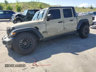 2020 Jeep Gladiator Sport S with VIN 1C6HJTAG5LL161239, listed as a Copart auction lot 60348605 with 35,333 mi miles and Salvage title. Bid and sale history available at DreamBid. Image 1.