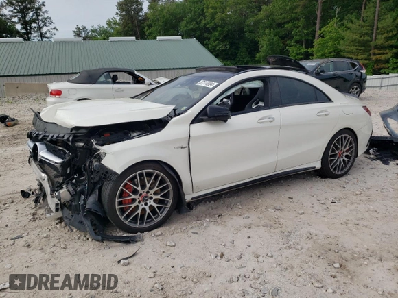 2017 Mercedes-Benz CLA 45 AMG with VIN WDDSJ5CB2HN455582, listed as a Copart auction lot 57314994 with Not Provided miles and Salvage Title. Bid and sale history available at DreamBid. Image 1.