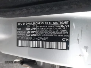 2005 Mercedes-Benz C 230 Kompressor with VIN WDBRF40JX5F629659, listed as a IAAI auction lot 41772158 with 183,008 mi miles and . Bid and sale history available at DreamBid. Image 9.
