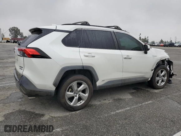 2020 Toyota RAV4 Hybrid Limited with VIN 2T3DWRFV1LW071666, listed as a Copart auction lot 50371885 with 105,854 mi miles and Clean Title. Bid and sale history available at carsss.com. Image 3.