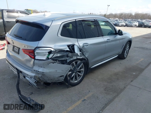2018 BMW X3 xDrive30i with VIN 5UXTR9C51JLD61754, listed as a IAAI auction lot 41775727 with 40,778 mi miles and . Bid and sale history available at DreamBid. Image 4.