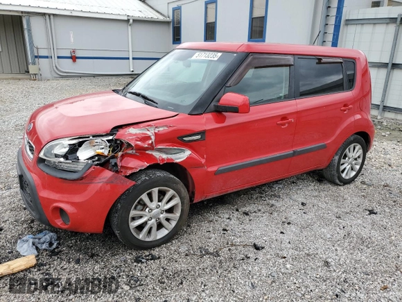 2013 Kia Soul with VIN KNDJT2A50D7545971, listed as a Copart auction lot 51713235 with 91,689 mi miles and Salvage Title. Bid and sale history available at DreamBid. Image 1.
