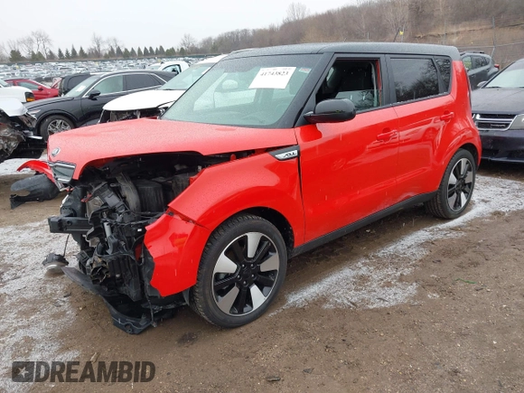 2018 Kia Soul + with VIN KNDJP3A53J7539782, listed as a IAAI auction lot 41743823 with 68,640 mi miles. Bid and sale history available at carsss.com. Image 18.