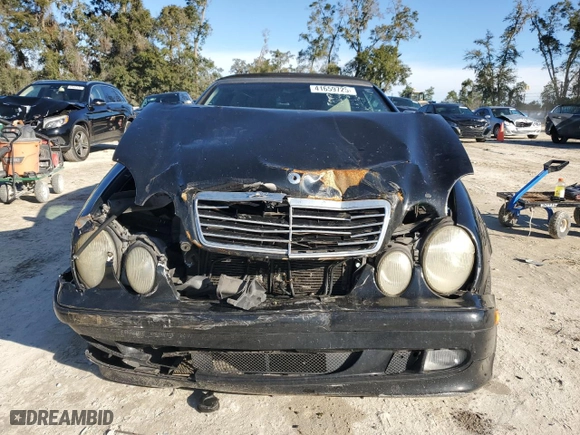 2000 Mercedes-Benz CLK-Class with VIN WDBLK65G7YT050936, listed as a Copart auction lot 41659725 with 225,521 mi miles and Salvage Title. Bid and sale history available at carsss.com. Image 5.