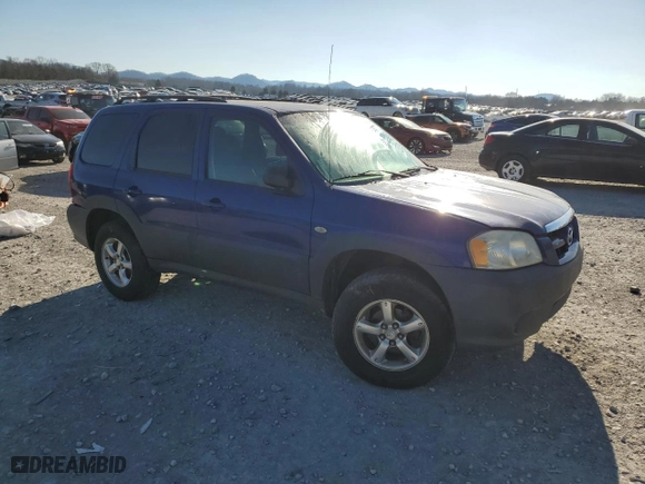 2006 Mazda Tribute i with VIN 4F2YZ02Z96KM20907, listed as a Copart auction lot 86762764 with 220,438 mi miles and Salvage Title. Bid and sale history available at carsss.com. Image 4.