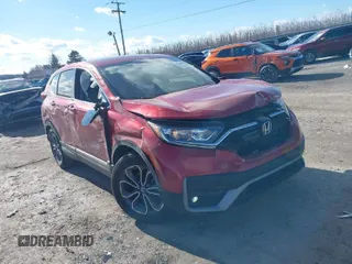 2020 Honda CR-V EX with VIN 2HKRW2H50LH657437, listed as a IAAI auction lot 41589820 with 90,972 mi miles. Bid and sale history available at carsss.com. Image 1.
