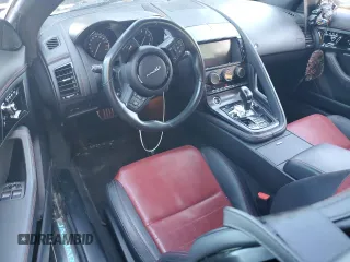 2018 Jaguar F-Type with VIN SAJD51EE3JCK47530, listed as a Copart auction lot 63496694 with 46,341 mi miles and Salvage Title. Bid and sale history available at DreamBid. Image 8.