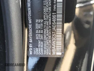 2018 BMW 4 Series 430i with VIN WBA4W3C57JAE64861, listed as a Copart auction lot 49739115 with 115,188 mi miles and Salvage Title. Bid and sale history available at DreamBid. Image 13.