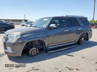 2013 Toyota 4Runner SR5 with VIN JTEZU5JR9D5060627, listed as a Copart auction lot 52755705 with Not provided miles and Salvage title. Bid and sale history available at DreamBid. Image 1.