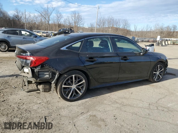 2022 Honda Civic Sedan Touring with VIN 2HGFE1F95NH302735, listed as a Copart auction lot 79278734 with 62,532 mi miles and Salvage Title. Bid and sale history available at carsss.com. Image 3.