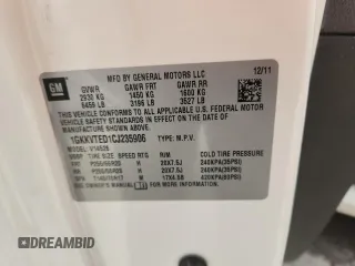 2012 GMC Acadia Denali with VIN 1GKKVTED1CJ235906, listed as a Copart auction lot 61618405 with 140,553 mi miles and Salvage title. Bid and sale history available at DreamBid. Image 13.