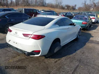2017 Infiniti Q60 Red Sport 400 with VIN JN1FV7EL6HM701933, listed as a IAAI auction lot 41485664 with 72,496 mi miles and . Bid and sale history available at carsss.com. Image 4.