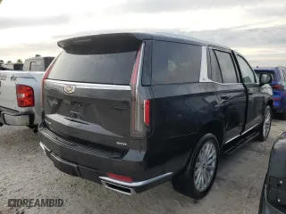 2024 Cadillac Escalade Premium Luxury with VIN 1GYS4BKL5RR109928, listed as a Copart auction lot 76373354 with 4,962 mi miles and Non Repairable. Bid and sale history available at carsss.com. Image 3.