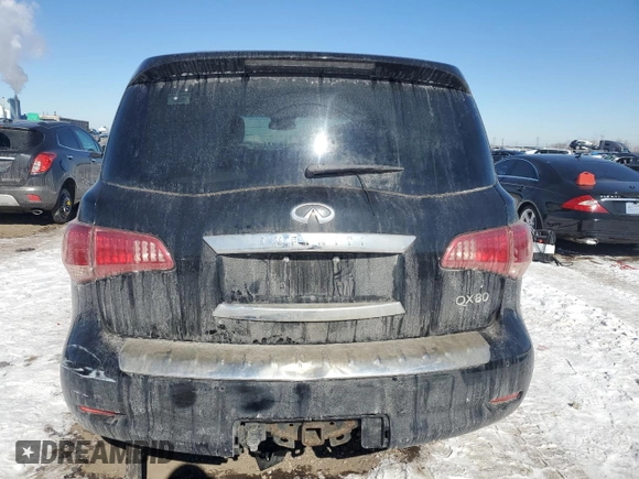 2017 Infiniti QX80 Signature Edition with VIN JN8AZ2NE5H9158159, listed as a Copart auction lot 45513605 with 127,249 mi miles and Salvage Title. Bid and sale history available at carsss.com. Image 6.