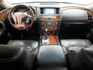 2017 Infiniti QX80 with VIN JN8AZ2NE4H9160839, listed as a Copart auction lot 46557435 with 99,346 mi miles and Salvage Title. Bid and sale history available at carsss.com. Image 8.
