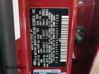 2016 Kia Sorento LX with VIN 5XYPG4A50GG177230, listed as a Copart auction lot 83551084 with 93,465 mi miles and Salvage Title. Bid and sale history available at carsss.com. Image 14.