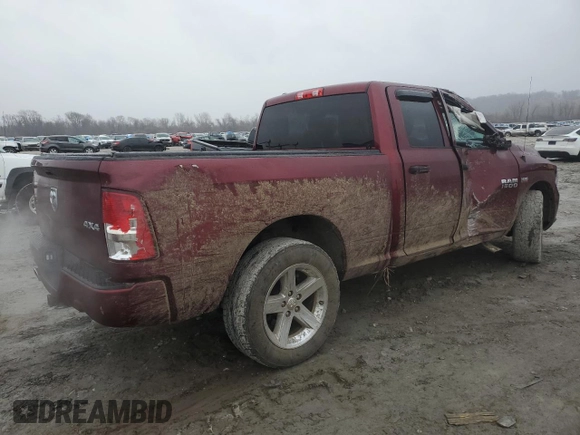 2017 Ram 1500 Express with VIN 1C6RR7FT8HS708933, listed as a Copart auction lot 43755095 with 109,702 mi miles and Salvage Title. Bid and sale history available at carsss.com. Image 3.