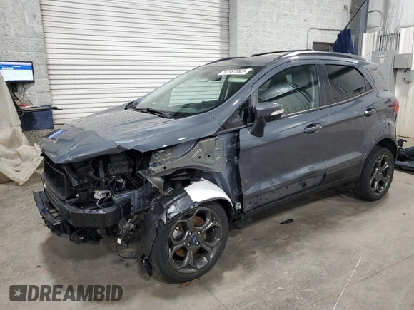 2018 Ford EcoSport SES with VIN MAJ6P1CL1JC177518, listed as a Copart auction lot 52587045 with 35,166 mi miles and Salvage Title. Bid and sale history available at DreamBid. Image 1.