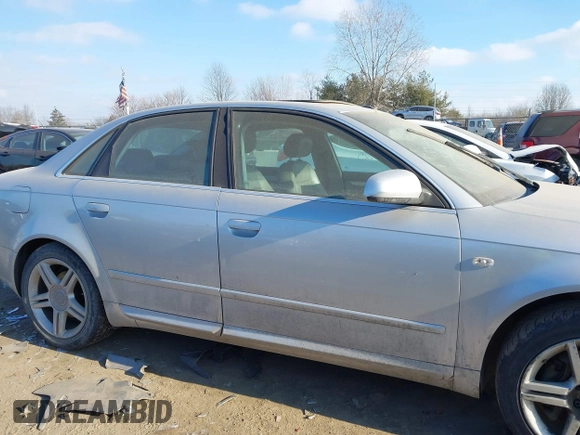 2008 Audi A4 2.0T with VIN WAUDF78E78A050728, listed as a IAAI auction lot 41400492 with 161,717 mi miles. Bid and sale history available at carsss.com. Image 13.
